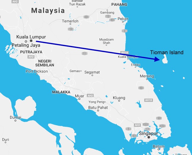 Wie komme ich von Kuala Lumpur nach Tioman Island?